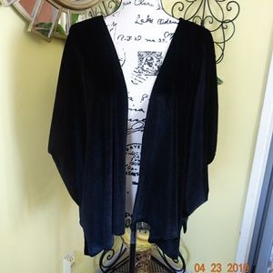 Angie Black Velvet Open Cardigan